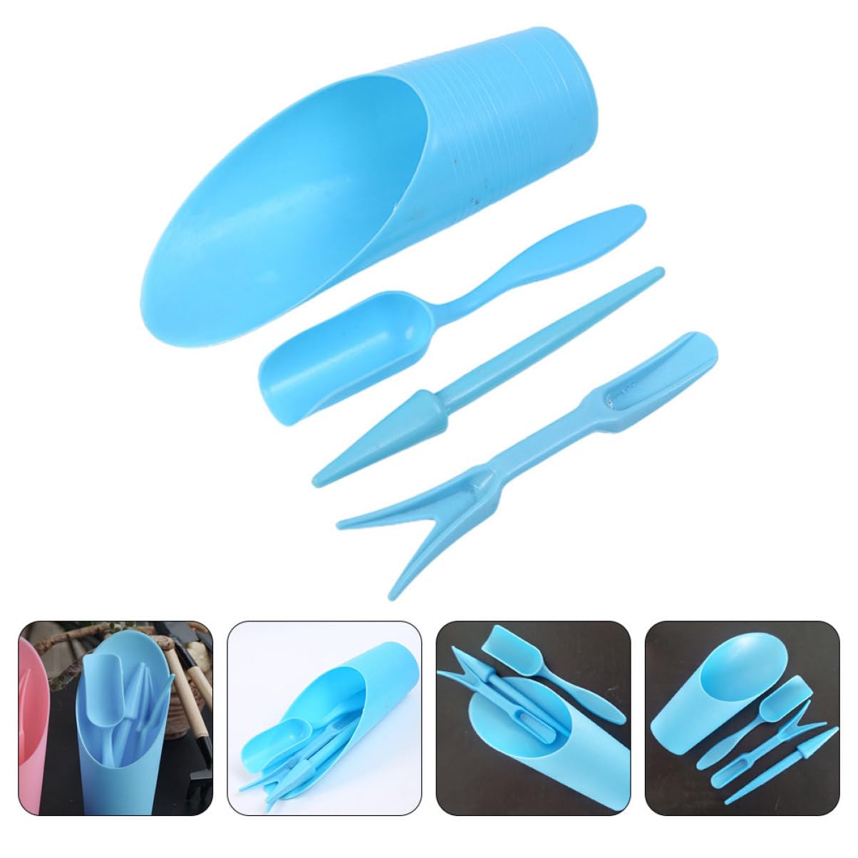 Soil Scoop Tool - 4 pz/set, plastica durevole secchio pala