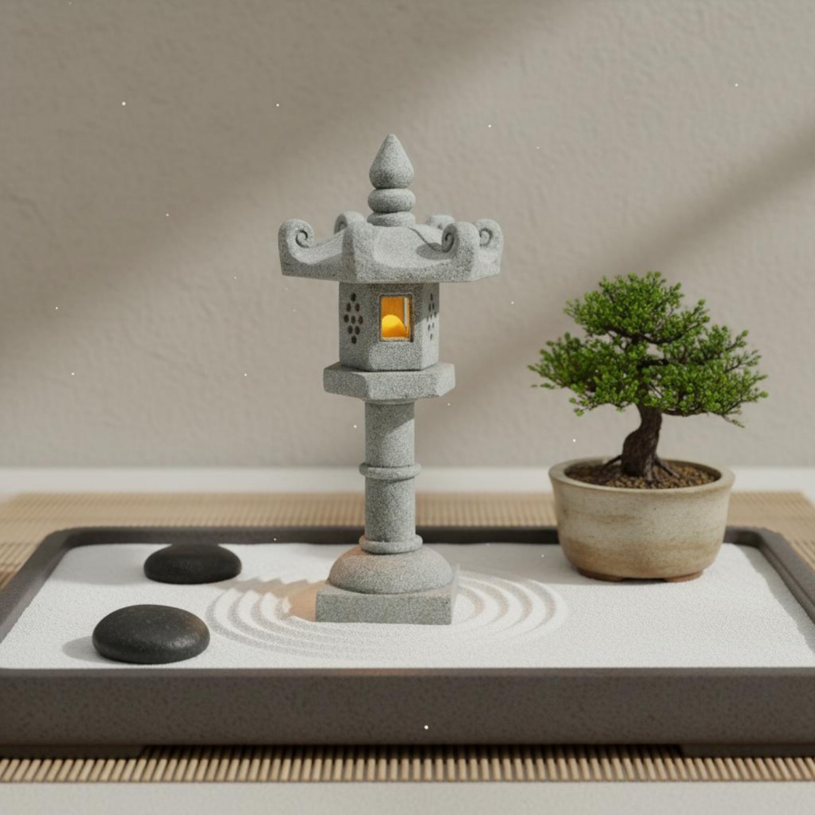 Lanterna in Pietra Miniatura c - Us Bonsai Garden recensione e prezzo