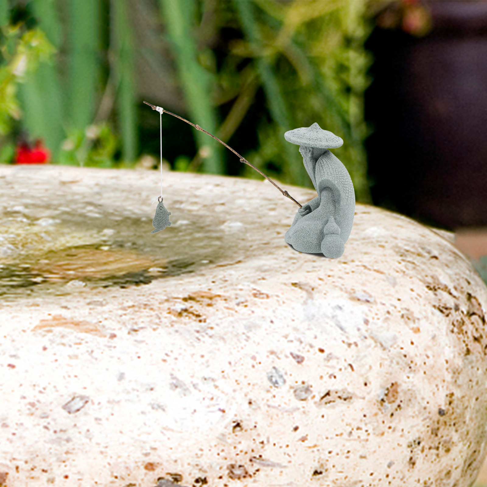 Piccola Statua di Pescatore in - Us Bonsai Garden recensione e prezzo