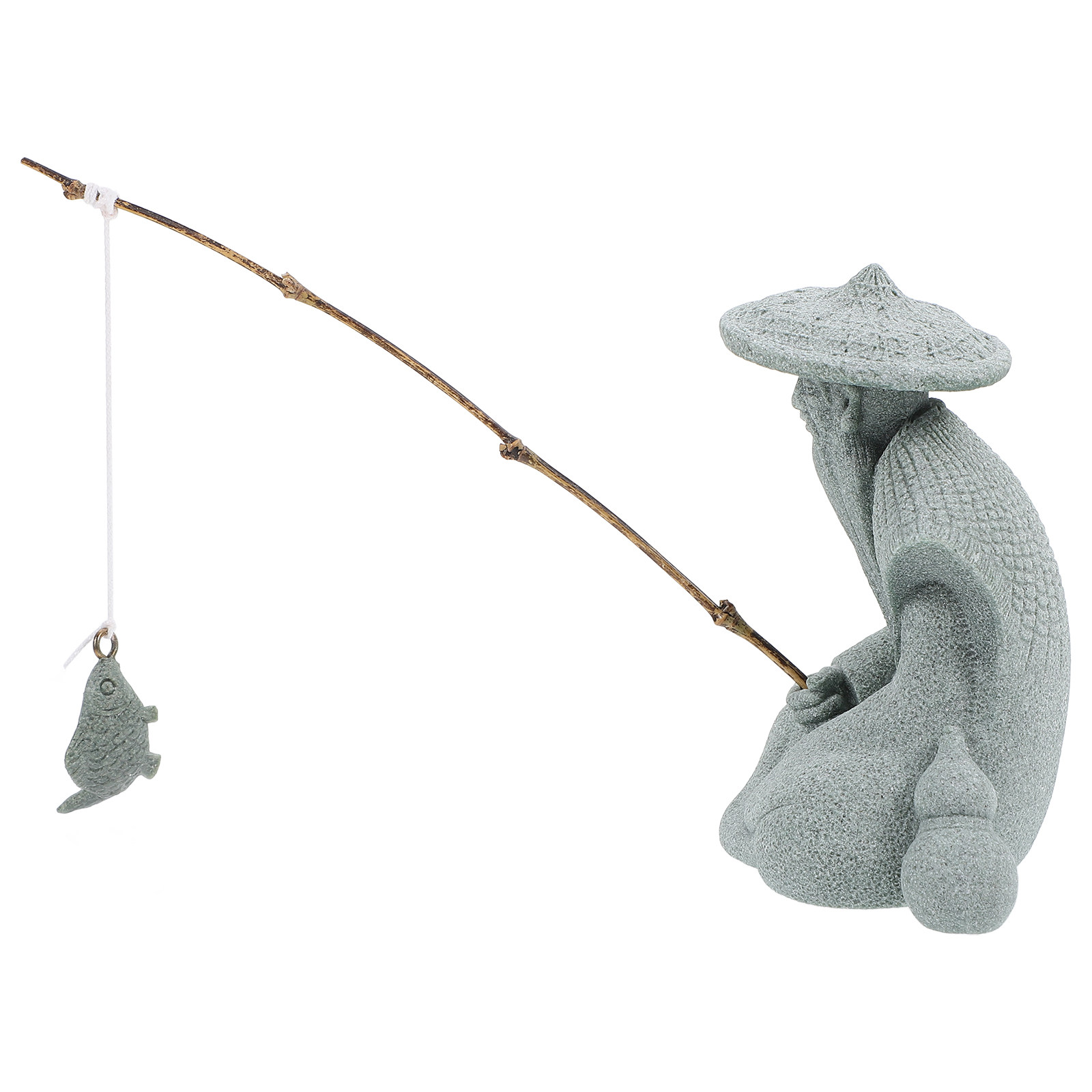 Piccola Statua di Pescatore in - Us Bonsai Garden recensione e prezzo